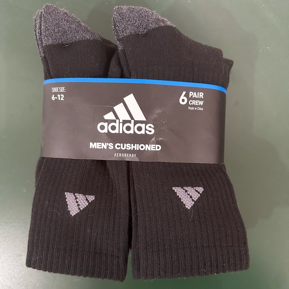 adidas Men's Cushioned Aeroready Crew Socks 6-12